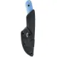 Skallywag Tactical Scorpion Fixed Blade Knife - 2.75" Hammered 420 Stainless Steel Skinner Blade Blue Handle Cyclaire Knives and Tools