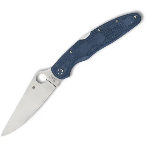 Spyderco Police LW Folding Knife - 4.2" CPM-SPY27 Stainless Steel Blade Blue FRN Handle