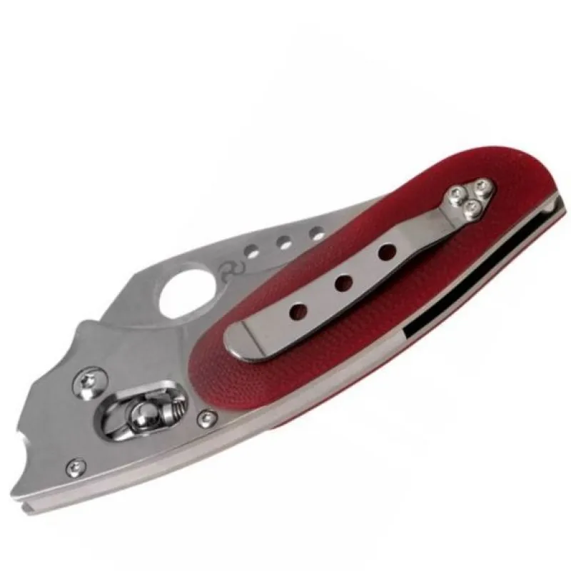Spyderco Viele Phoenix Red Sprint Run Folding Knife - 3.03" VG10 Blade Ball Bearing Lock Cyclaire Knives and Tools