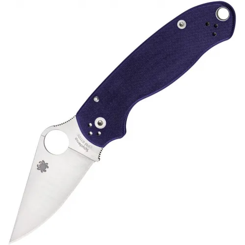Spyderco Paramilitary 3 Folding Knife - 3" S110V Plain Blade Blurple G10 Handle