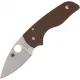 Spyderco Lil' Native Sprint Run Folding Knife - 2.42" CPM-15V Stonewashed Plain Blade Brown G10 Handle Cyclaire Knives and Tools