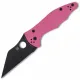 Spyderco MicroJimbo Sprint Run Folding Knife - 2.45" CPM-S30V Black Blade Pink G10 Handle Cyclaire Knives and Tools