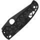 Spyderco Edgerati Compression Lock Folding Knife - 3.57" CPM-S30V Black DLC Plain Blade Black Skeletonized Aluminum Handle Cyclaire Knives and Tools