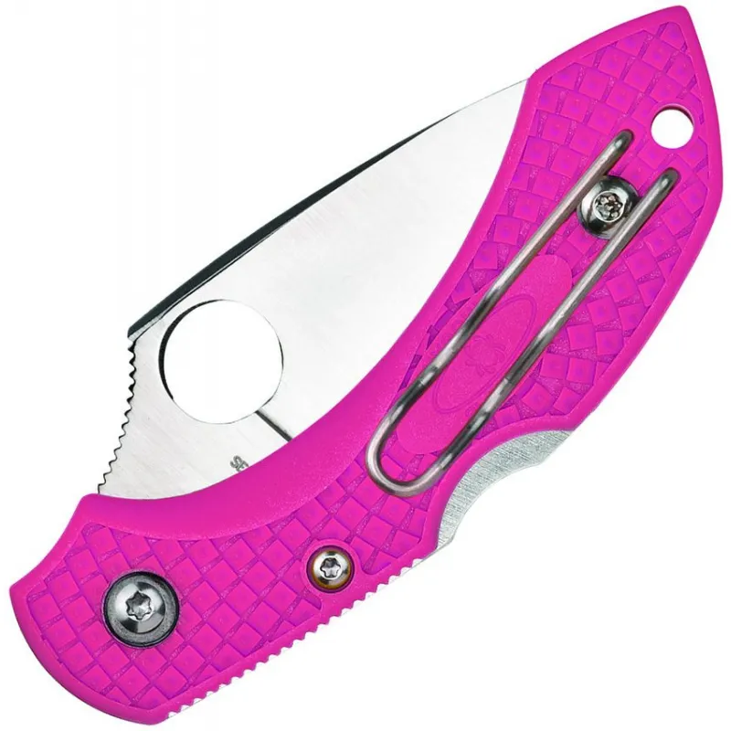 Spyderco Dragonfly 2 Lightweight Folding Knife - 2.25" CPM-S30V Stainless Blade Pink FRN Handle Cyclaire Knives and Tools