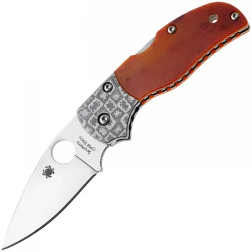 Spyderco Native 5 50th Anniversary Amber Bone CPM S90V Sprint Run - 2.98" Blade