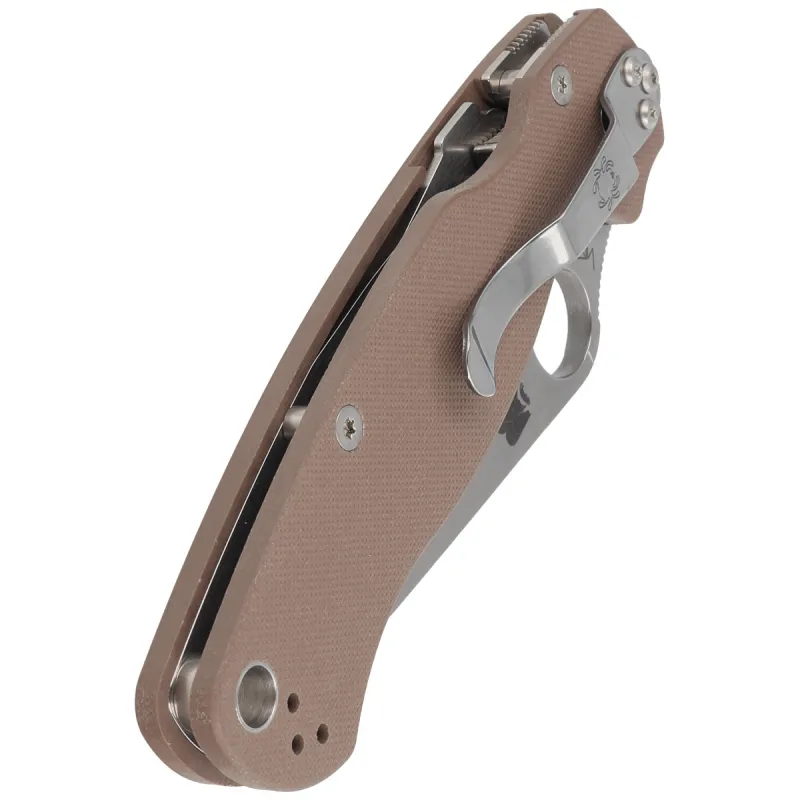 Spyderco Paramilitary 2 Sprint Run Lightweight Folding Knife - 3.47" CPM-15V Blade Bown FRN Handle Cyclaire Knives and Tools