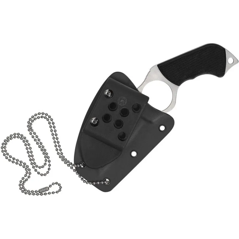 Spyderco Swick 5 Large Hole Neck Knife - 2.7" LC200N Wharncliffe Blade Black G10 Handle Cyclaire Knives and Tools