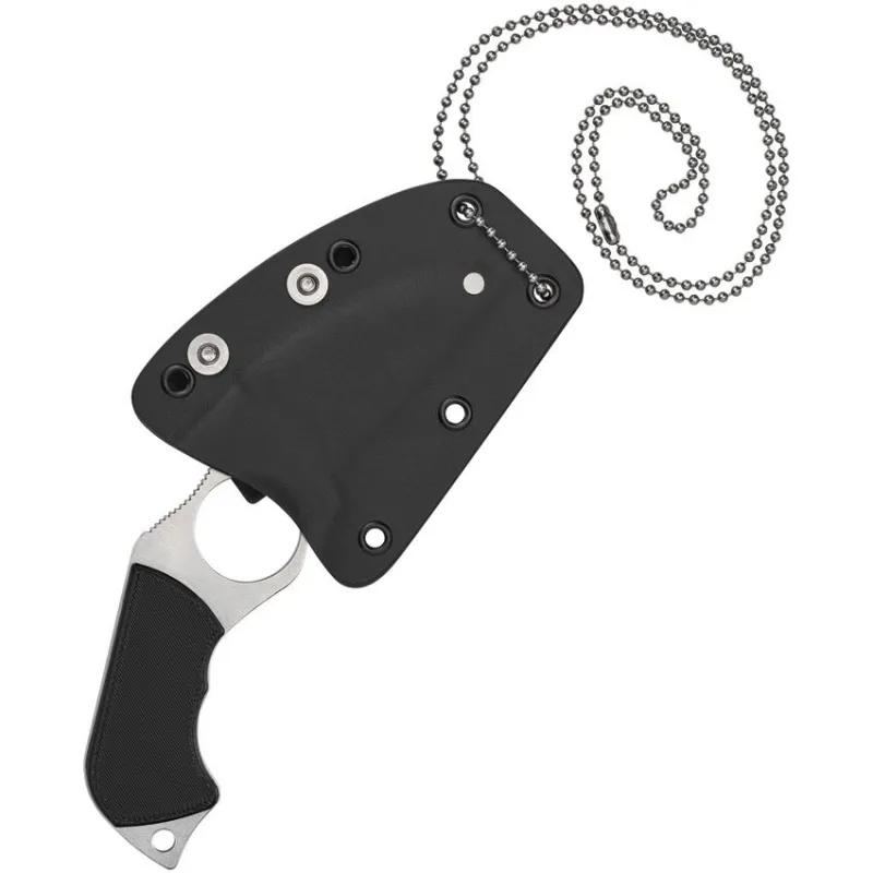 Spyderco Swick 6 Small Hole Neck Knife - 2.7" LC200N Wharncliffe Blade Black G10 Cyclaire Knives and Tools
