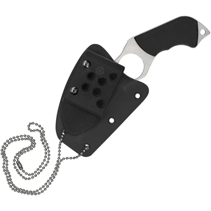 Spyderco Swick 6 Small Hole Neck Knife - 2.7" LC200N Wharncliffe Blade Black G10 Cyclaire Knives and Tools