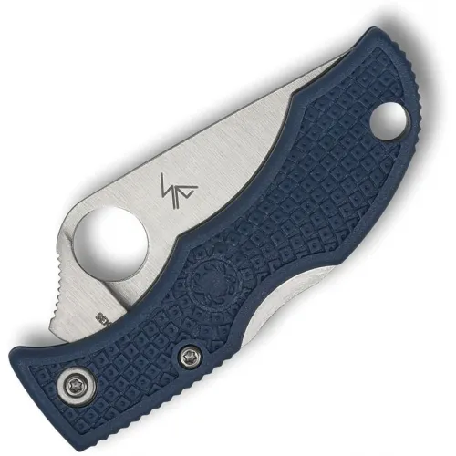 Spyderco Ladybug 3 Lightweight Folding Knife - 1.9" CPM-SPY27 Stainless Steel Blade Cobalt Blue FRN Handle