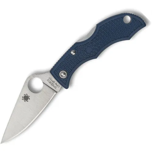 Spyderco Ladybug 3 Lightweight Folding Knife - 1.9" CPM-SPY27 Stainless Steel Blade Cobalt Blue FRN Handle