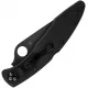 Spyderco Police Folding Knife - 4.2" VG-10 Black TiCN Plain Blade Black Stainless Steel Handle Cyclaire Knives and Tools