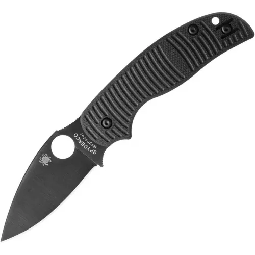 Spyderco Sage 5 Salt Folding Knife - 3" CPM-MagnaCut Black TiCN Coated Blade Black Textured Handle