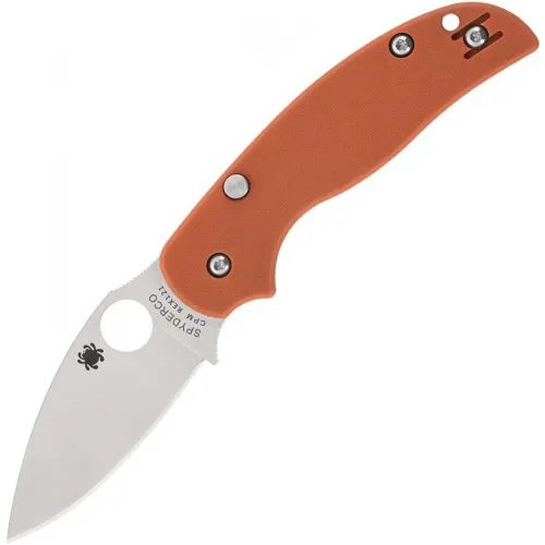 Spyderco Sage 6 Folding Knife  - 3" CPM REX-121 Tool Steel Blade Burnt Orange G10 Handle