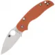 Spyderco Sage 6 Folding Knife  - 3" CPM REX-121 Tool Steel Blade Burnt Orange G10 Handle Cyclaire Knives and Tools