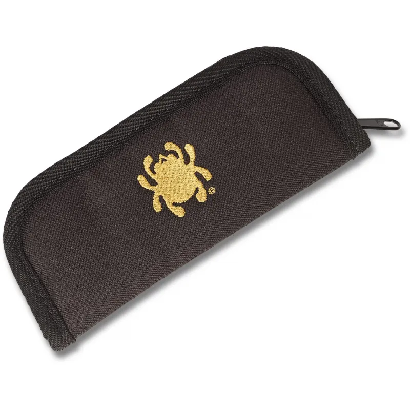 Spyderco Large Nylon Padded Zipper Pouch for Knives upto 5 1/2" Long Closed. Cyclaire Knives and Tools