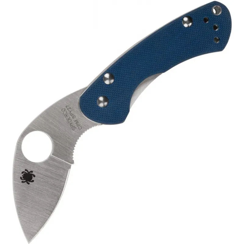 Spyderco Balance Sprint Run Folding Knife - 1.98" CPM-SPY27 Blade Cobalt Blue G10 and Stainless Steel Handle Cyclaire Knives and Tools