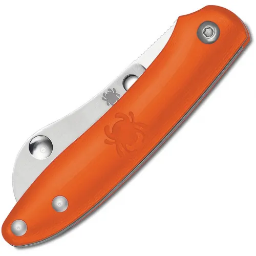 Spyderco Roadie UK EDC Slipjoint Folder - 2.1" Plain Sheepsfoot Blade Orange Handle