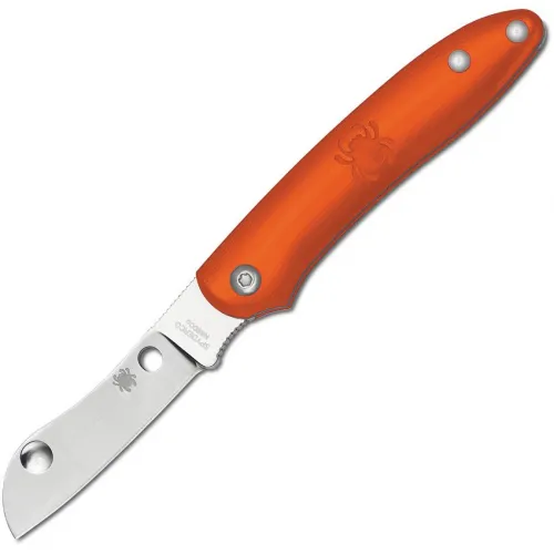 Spyderco Roadie UK EDC Slipjoint Folder - 2.1" Plain Sheepsfoot Blade Orange Handle