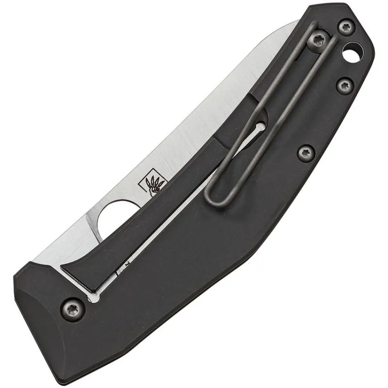 Spyderco SpydieChef Folding Knife - 3.52" LC200N Tool Steel Blade Grey Titanium Handle Cyclaire Knives and Tools