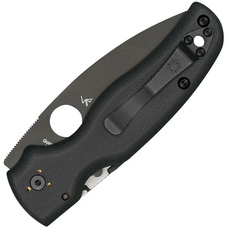 Spyderco Shaman Folding Knife - 3.58" CPM-S30V Black Plain Blade Matte Black G10 Handle Cyclaire Knives and Tools
