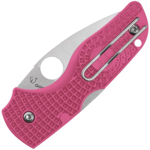Spyderco Lil' Native Folding Knife - 2.38" CTS-BD1 Steel Blade Pink Textured FRN Handle