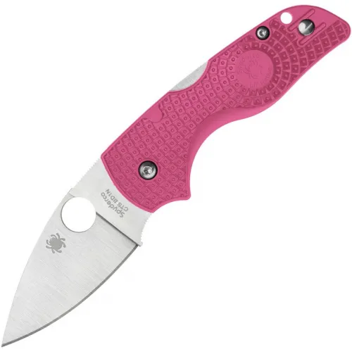 Spyderco Lil' Native Folding Knife - 2.38" CTS-BD1 Steel Blade Pink Textured FRN Handle
