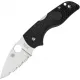 Spyderco Lil' Native Folding Knife - 2.38" Serrated CTS-BD1 Blade Black Textured FRN Handle Cyclaire Knives and Tools