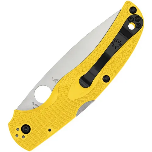 Spyderco Native Chief Lightweight Salt Folding Knife - 4" Serrated CPM-MagnaCut Plain Blade Yellow FRN Handle