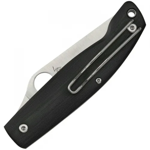 Spyderco Pattadese Ethnic Series Folding Knife - 3.16" M390 Satin Blade Contoured Black G10 Handle