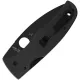 Spyderco Bodacious Folding Knife - 3.66" S30V Black DLC Leaf Shaped Serrated Blade Smooth Black G10 Handle Cyclaire Knives and Tools