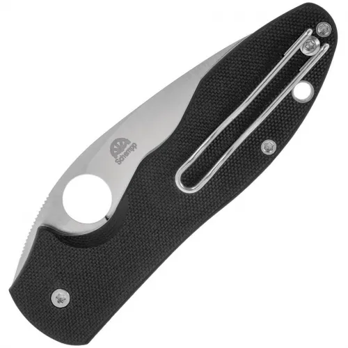 Spyderco Retract Linerlock Folding Knife - 3.4" Stainless Steel Blade Black G10 Handle