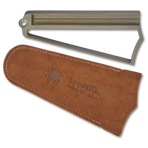 Spyderco Webfoot Knife Sharpener with ABS Base and Suede Pouch