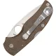 Spyderco Native 5 Folding Knife - 2.95" CPM-CruWear Plain Blade Brown Canvas Micarta Handle Cyclaire Knives and Tools