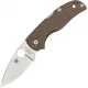 Spyderco Native 5 Folding Knife - 2.95" CPM-CruWear Plain Blade Brown Canvas Micarta Handle Cyclaire Knives and Tools