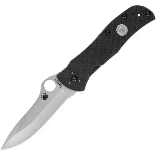 Spyderco Starmate Sprint Run Folding Knife - 3.74" CPM-20CV Stainless Steel Blade Black G10 Handle