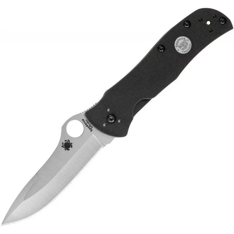 Spyderco Starmate Sprint Run Folding Knife - 3.74" CPM-20CV Stainless Steel Blade Black G10 Handle Cyclaire Knives and Tools