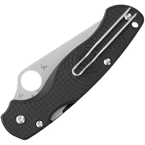 Spyderco Paramilitary 2 Lightweight Spyderedge Folding Knife - 3.42" CTS-BD1 Serrated Stainess Steel Blade Black FRN Handle