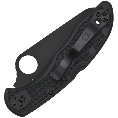 Spyderco Salt 2 Folding Knife - 3" H1/H2 Ultra Corrosion Resistant Steel Black Plain Blade Black FRN Handle