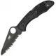 Spyderco Salt 2 LW Folding Knife - 3" H2 Serrated SpyderEdge Black Blade Black FRN Handle Cyclaire Knives and Tools