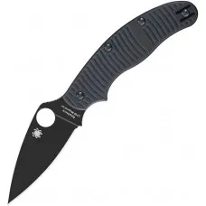 Spyderco UK Penknife Salt Black - 2.9" CPM MagnaCut Stainless Steel Blade Black G10 Handle