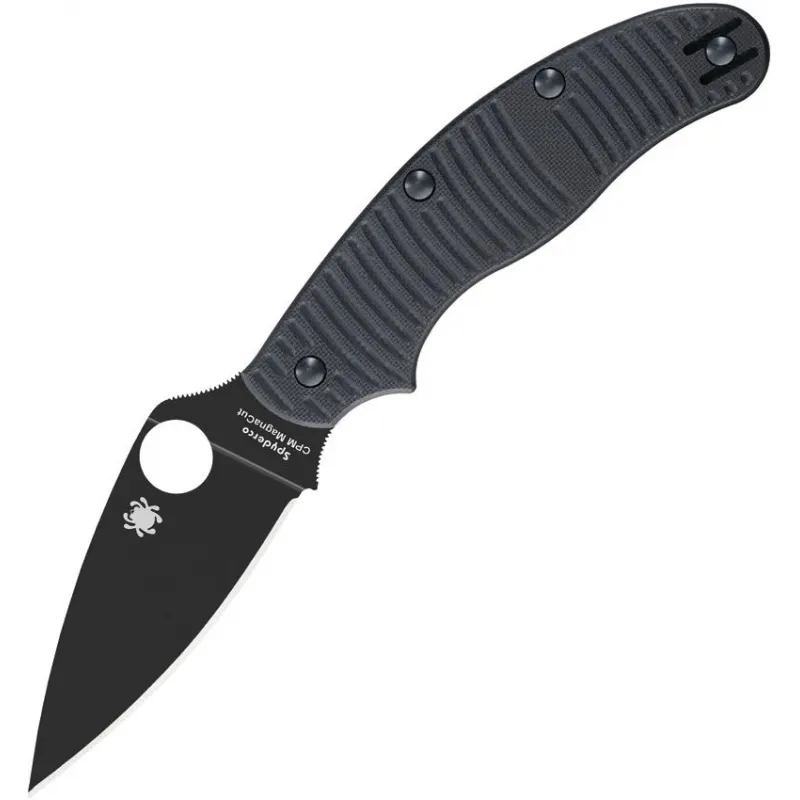 Spyderco UK Penknife Salt Black - 2.9" CPM MagnaCut Stainless Steel Blade Black G10 Handle Cyclaire Knives and Tools