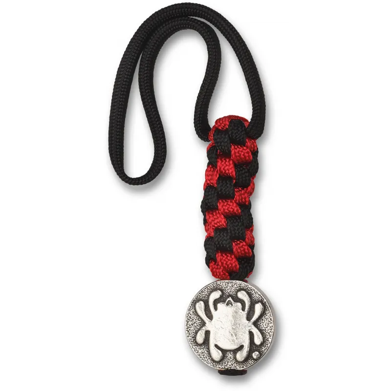 Spyderco Flat Oval Bead with Red and Black Lanyard Cyclaire Knives and Tools