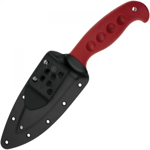 Spyderco Temperance Trainer Spring Run - 4.13" 420J2 Unsharpened Blunt Tip Blade Red FRN Handle