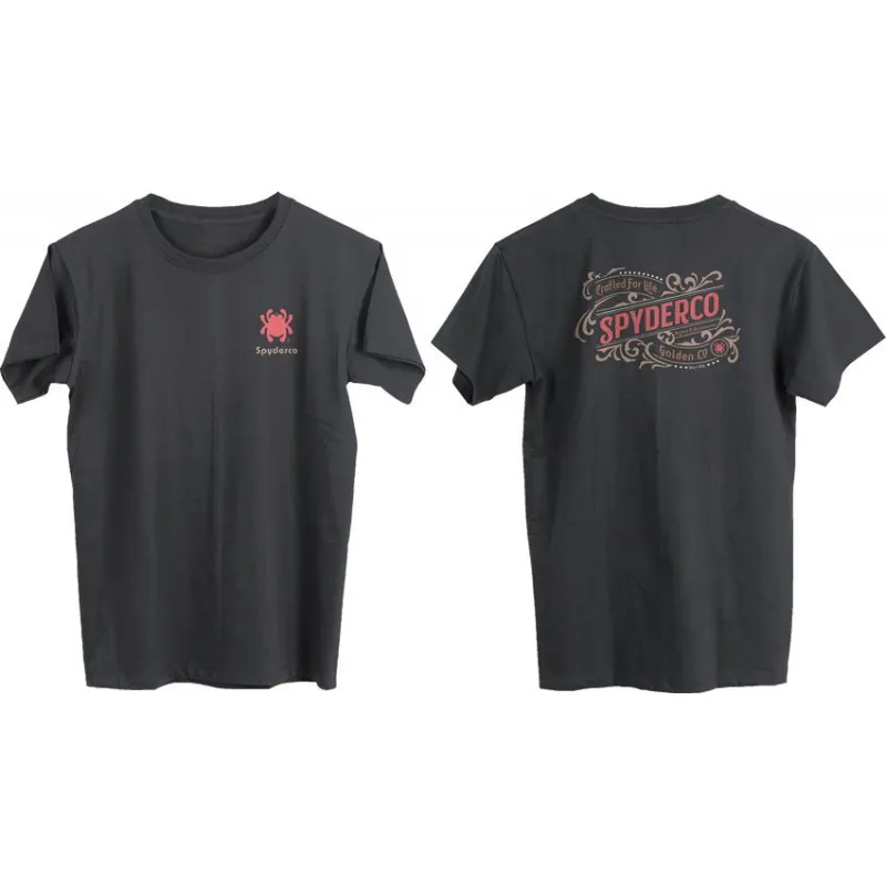 Official Spyderco Western Unisex T-Shirt Charcoal Gray XX-Large Cyclaire Knives and Tools