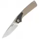 SRM Knives Dome UK EDC Pocket Knife - 2.99" 14C28N Stainless Steel DP Blade Dark Desert G10 Handle Cyclaire Knives and Tools