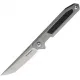 SRM Knives 1162 Folding Knife - 3.63" 14C28N Stainless Steel Tanto Blade Stainless Steel Handle Cyclaire Knives and Tools