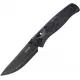 SRM Knives 255L-FB2 Ambi-Lock Folding Knife - 3.25" Laminated 140Cr Bead Blast Finish Blade Shredded Carbon Fiber Handle Cyclaire Knives and Tools