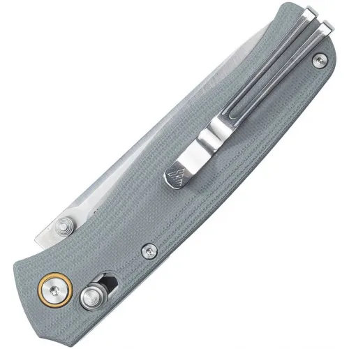 SRM Knives 255L-GK2 Ambi-Lock Folding Knife - 3.2" 10Cr15CoMoV Blade Grey G10 Handle