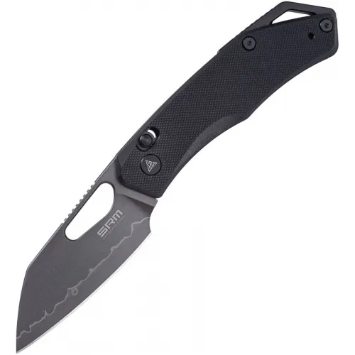 SRM Knives 261MGB2 Cub Folding Knife - 2.83" Laminated 140Cr Steel Black G10 Handle